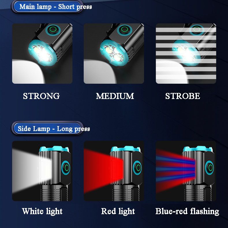 🛑Hurry! Exclusive Discount!🛑Mini Bright Three-eye LED Flashlight