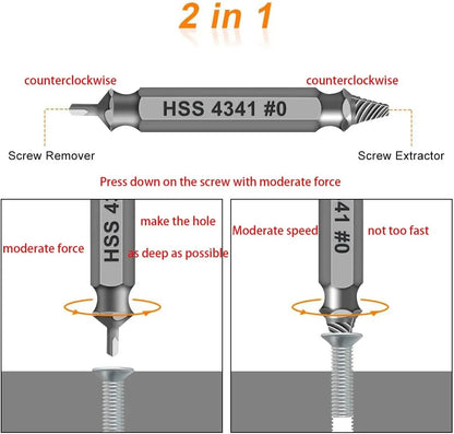 6-Piece Damaged Screw Extractor Set