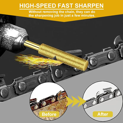 (OFF 50%) 18PCS Diamond Chainsaw Sharpener Burrs, Titanium Coated