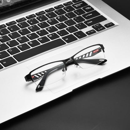 【NewYearDeal】Pure Titanium Frameless TR Material Business Intelligent Color Changing Reading Glasses