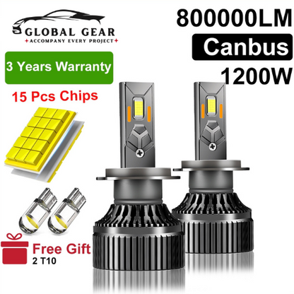 (50% OFF) 1200W 800000LM Canbus LED Headlight Bulbs