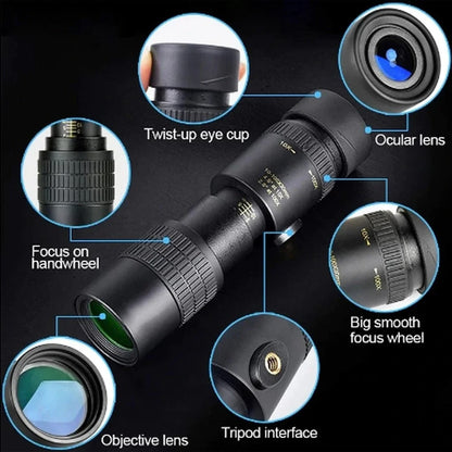 4k 10-100x30mm Super Telephoto Zoom Monocular Telescope