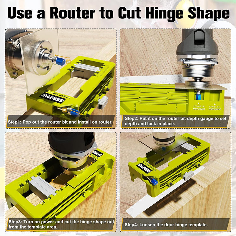 HITOLO CAPTAIN Door Hinge Router Template