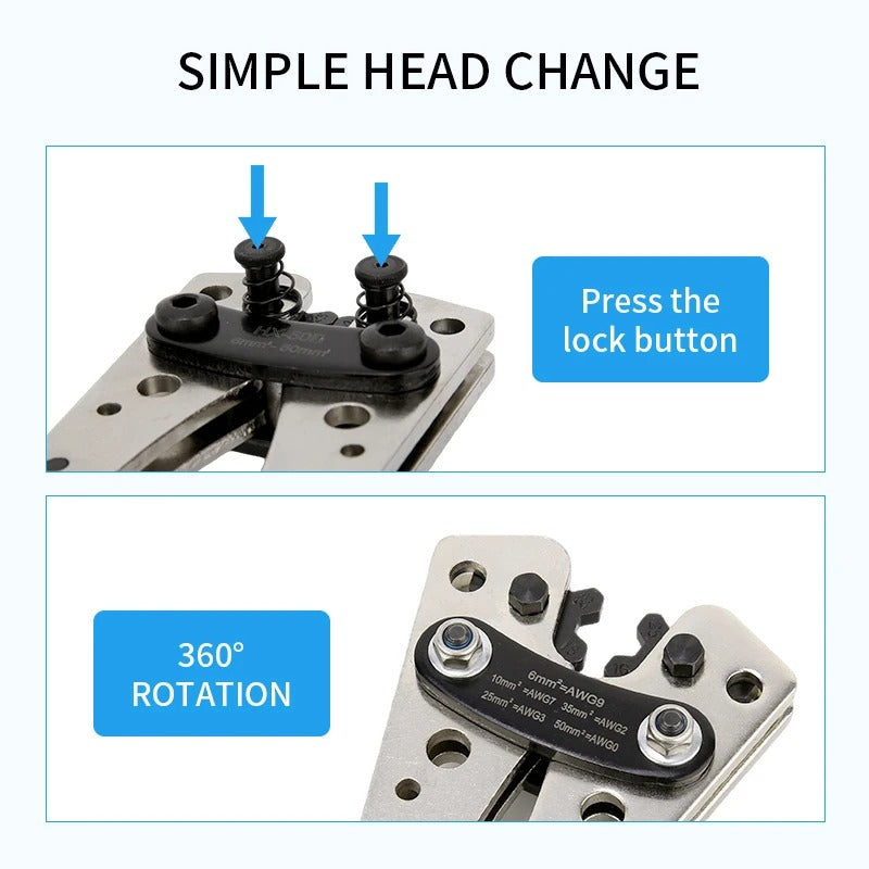 Battery Cable Crimper 6-50mm²