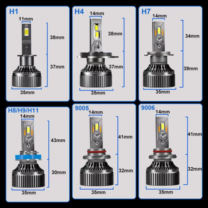 (50% OFF) 1200W 800000LM Canbus LED Headlight Bulbs