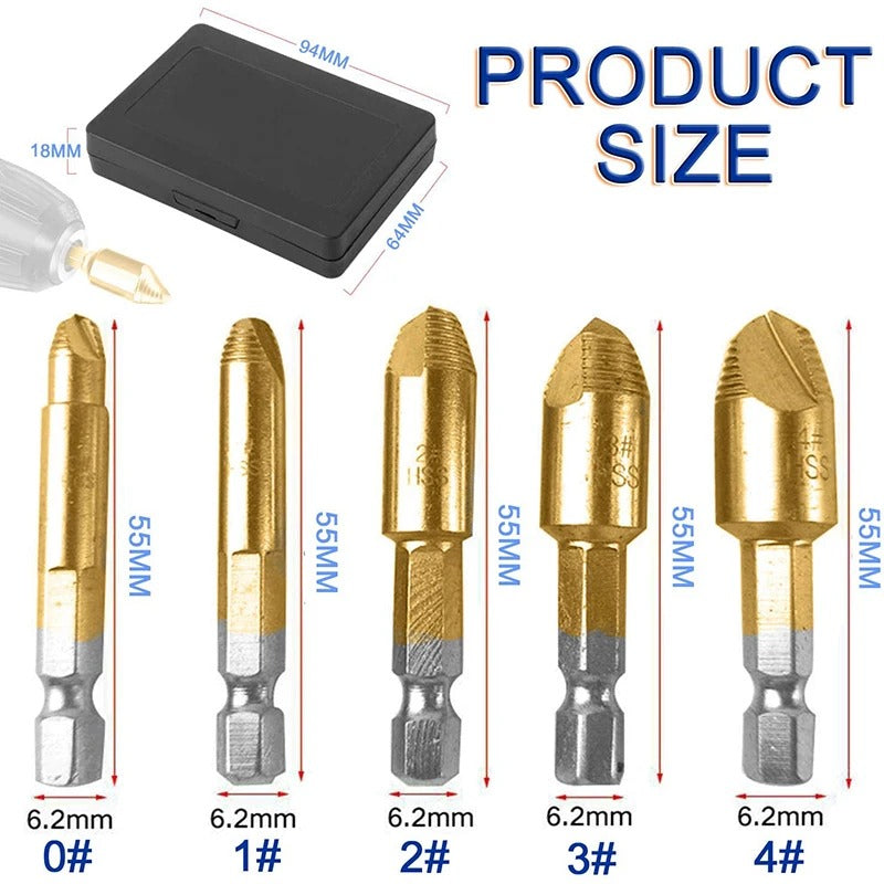 (OFF 50%) Quick and Easy Damaged Screw Extractor Set