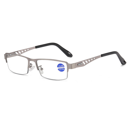 【NewYearDeal】Pure Titanium Frameless TR Material Business Intelligent Color Changing Reading Glasses