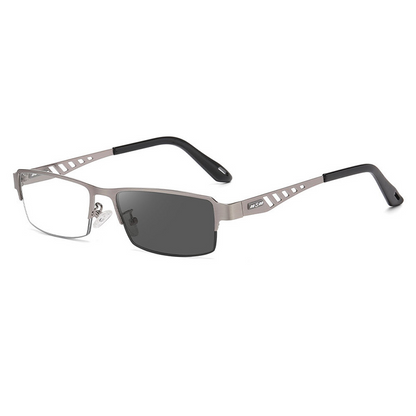 【NewYearDeal】Pure Titanium Frameless TR Material Business Intelligent Color Changing Reading Glasses